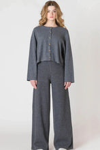 Load image into Gallery viewer, DX Wide Leg Ribbed Pant-Charcoal