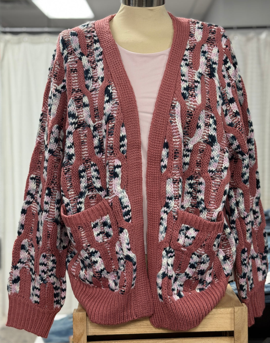 GK Dusty Rose Cardigan