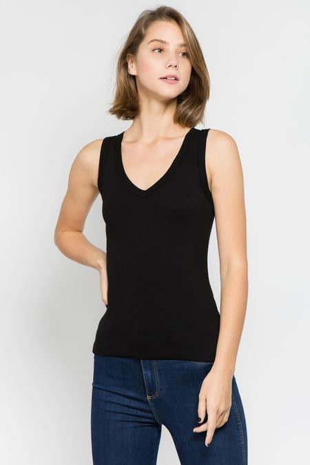 CJ Venice V-Neck Tank-Black