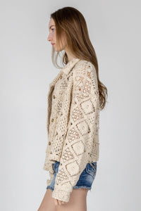 MM  Macrame Crochet Jacket