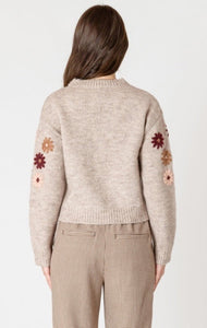 DX Floral Applique Sweater