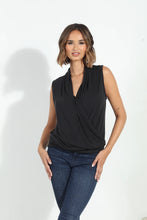 Load image into Gallery viewer, VM Cupro Surplice Tank-Black
