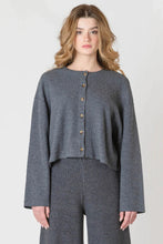 Load image into Gallery viewer, DX Ribbed Cardigan-Charcoal
