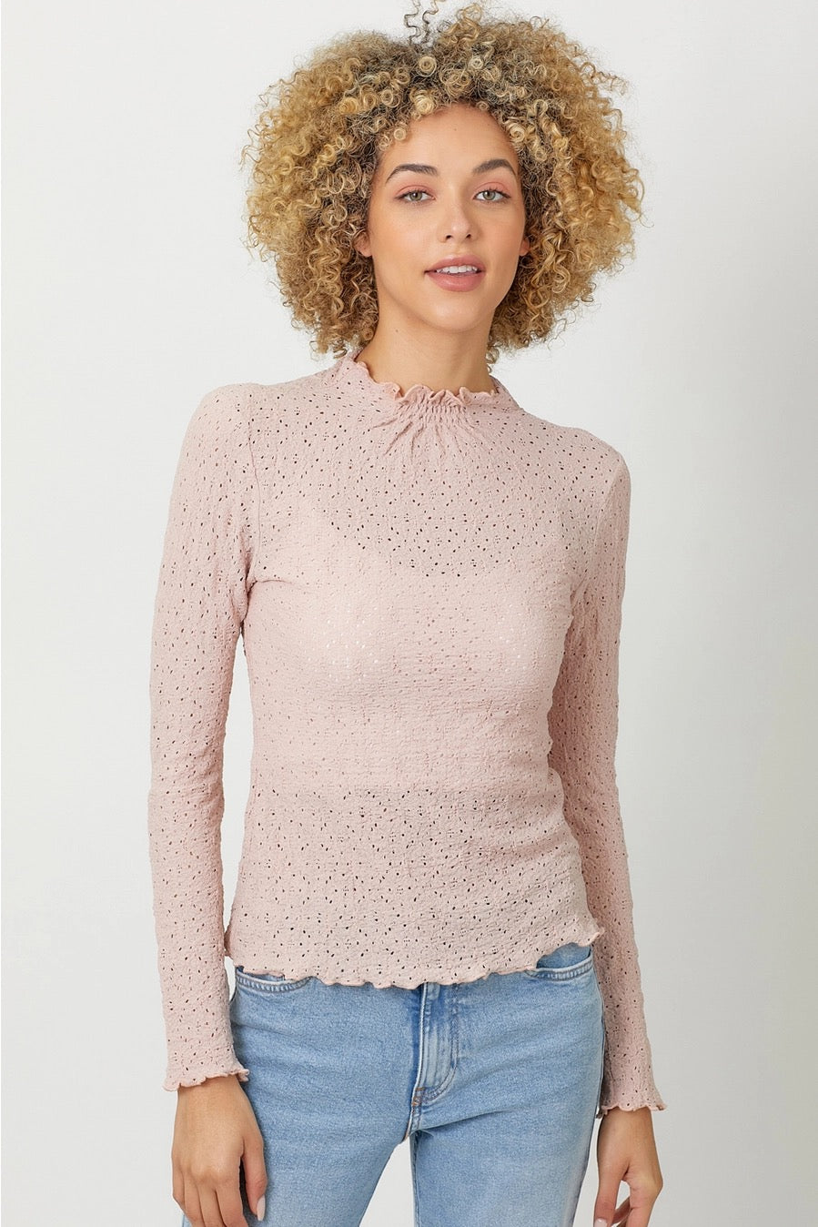 MYS Lettuce Mock Neck-Pink