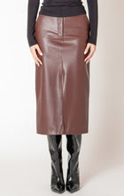 Load image into Gallery viewer, DX Faux Midi Skirt-Bordeaux

