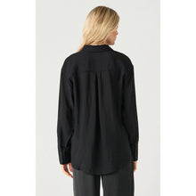 Load image into Gallery viewer, DX Flowy Satin Blouse-Black
