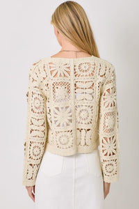 MYS Crochet Button Up Cardigan