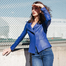 Load image into Gallery viewer, CSW Studded Jacket-Cobalt Blue
