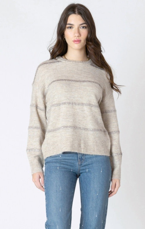 DX Sequin Stripe Sweater