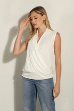 Load image into Gallery viewer, VM Cupro Surplice Tank-White
