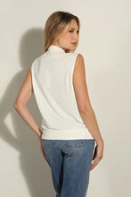 Load image into Gallery viewer, VM Cupro Surplice Tank-White
