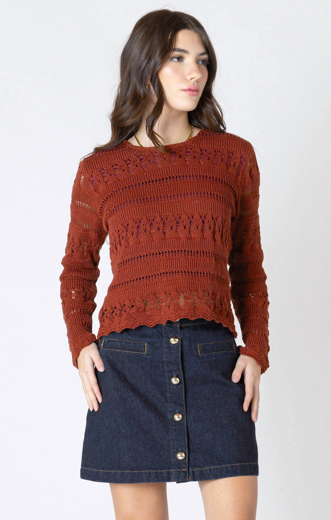DX Scallop Crochet Top
