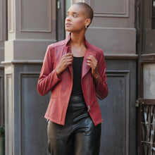 Load image into Gallery viewer, CSW Liquid Leather Jacket-Ruby
