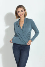 Load image into Gallery viewer, VM Surplice Cupro Top-Blue
