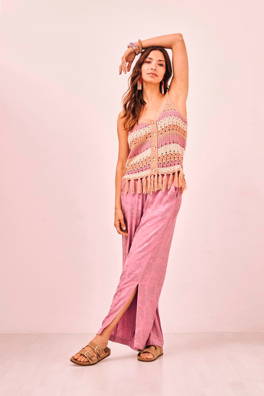 NKN Striped Top With Fringe