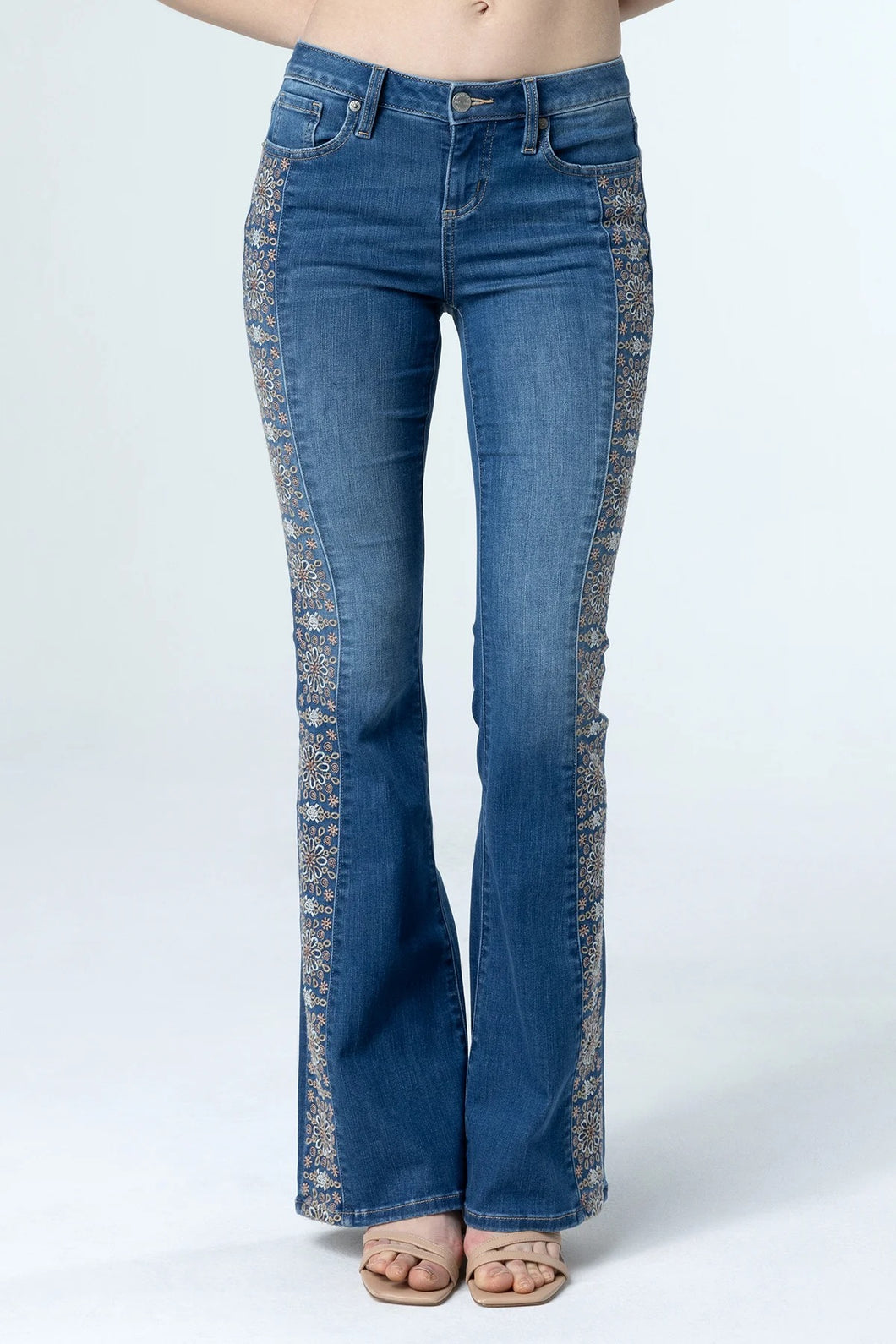 MM Flower Flare Jeans