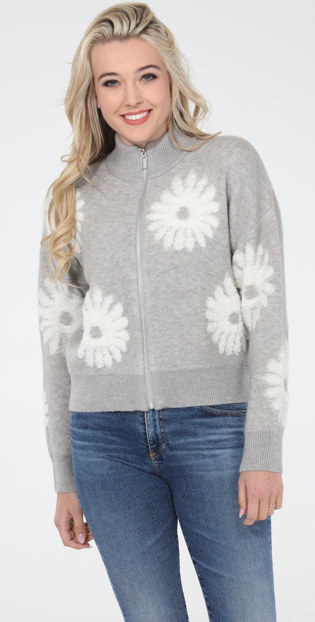 RR Flower Zip Cardigan